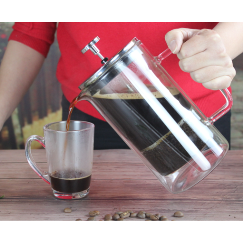 high quality double walled glass coffee french press